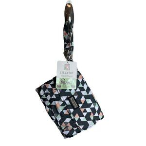 NWT Lillybit by Demdaco Diaper Clutch Bag Tote Purse Changing Pad Gray Pink